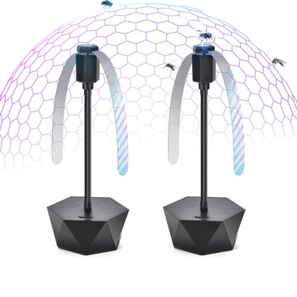 Portable Anti-Fly Fan for Table – Foldable Insect Repeller with Soft Blades, Silent Operation for Indoor Outdoor Use, Picnic, BBQ, Kitchen, and Camping (Black)
