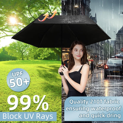 Mini Travel Umbrella – Compact Sun & Rain Protection for Women, Kids | UV-Blocking Pocket Umbrella with Case | Lightweight Foldable Umbrella（black） - Image 5
