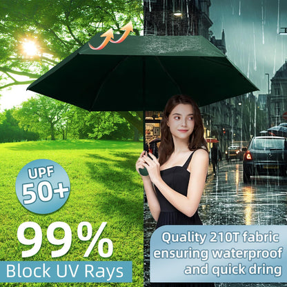 Mini Travel Umbrella – Compact Sun & Rain Protection for Women, Kids | UV-Blocking Pocket Umbrella with Case | Lightweight Foldable Umbrella（dark green） - Image 5
