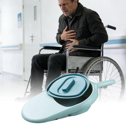 Bedside Commode for Elderly & Disabled – Portable Bedpan with Lid, Anti-Leak Design for Men Women, Hospital Home Care, Comfortable Toilet Aid (Blue) - Image 7
