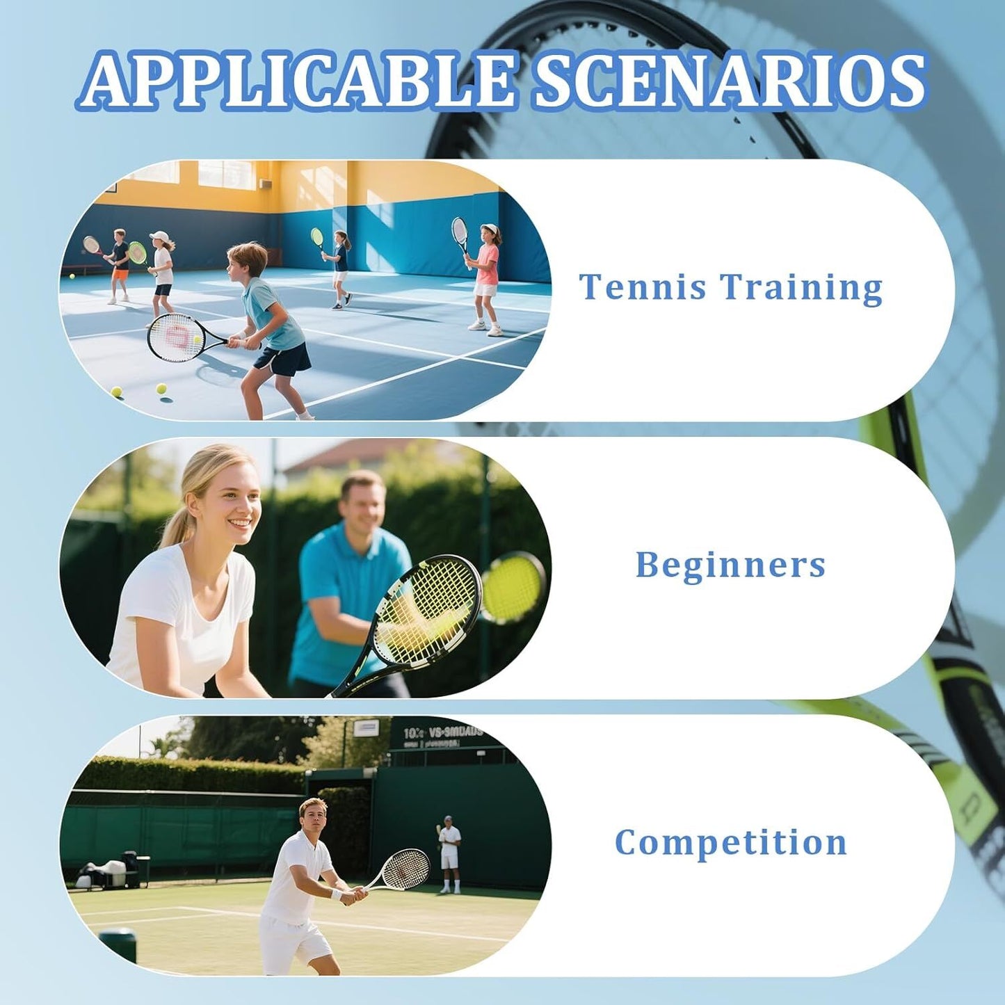 Tennis Racket Scorekeeper 2-Pack in White – Dual Portable Score Trackers for Points, Games & Sets | Other Colours Available In-Store - Image 4