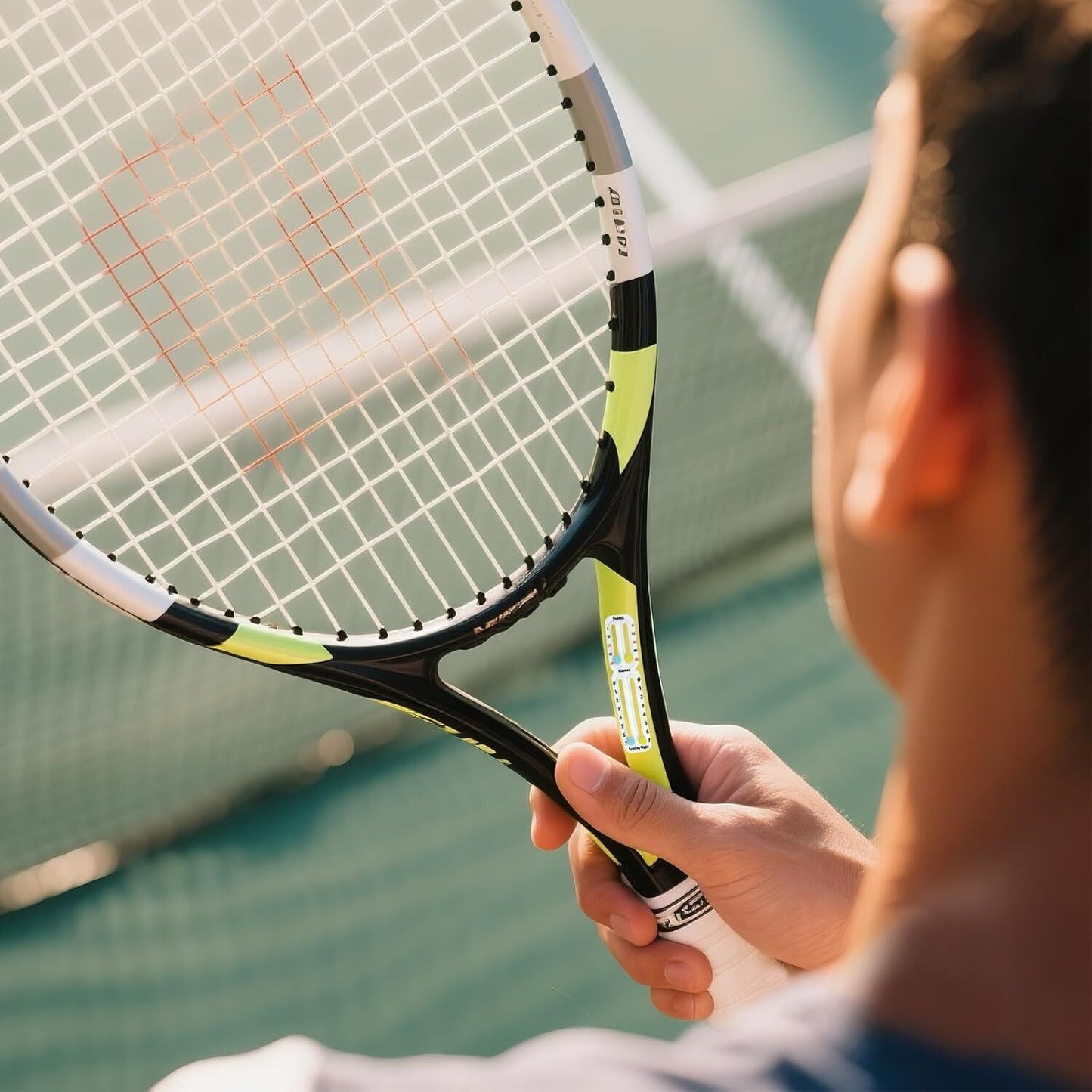 Tennis Racket Scorekeeper 2-Pack in White – Dual Portable Score Trackers for Points, Games & Sets | Other Colours Available In-Store - Image 5