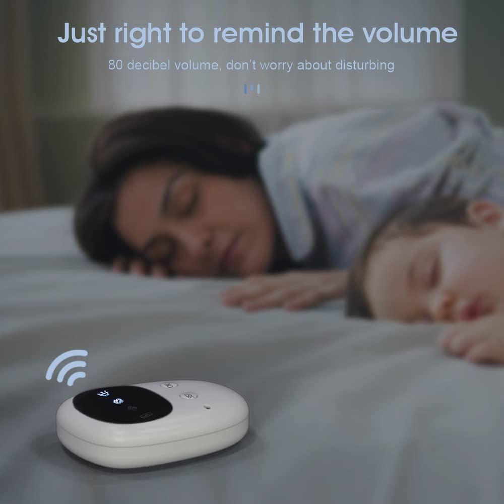 Wireless Bedwetting Alarm for Kids & Adults – Reusable Urine Sensor with Vibration & Sound Alert, No Wires, Easy Clip Design, USB Charging (White) - Image 8