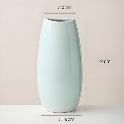 Modern Ceramic Vase Set (3-Piece): Minimalist Home Decor for Living Room Flower Arrangements (Blue) | Other Styles Available in Store - Image 4