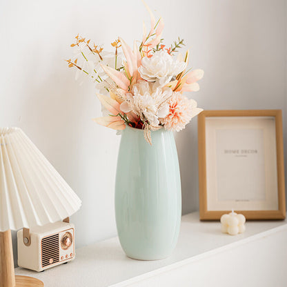 Modern Ceramic Vase Set (3-Piece): Minimalist Home Decor for Living Room Flower Arrangements (Blue) | Other Styles Available in Store - Image 6