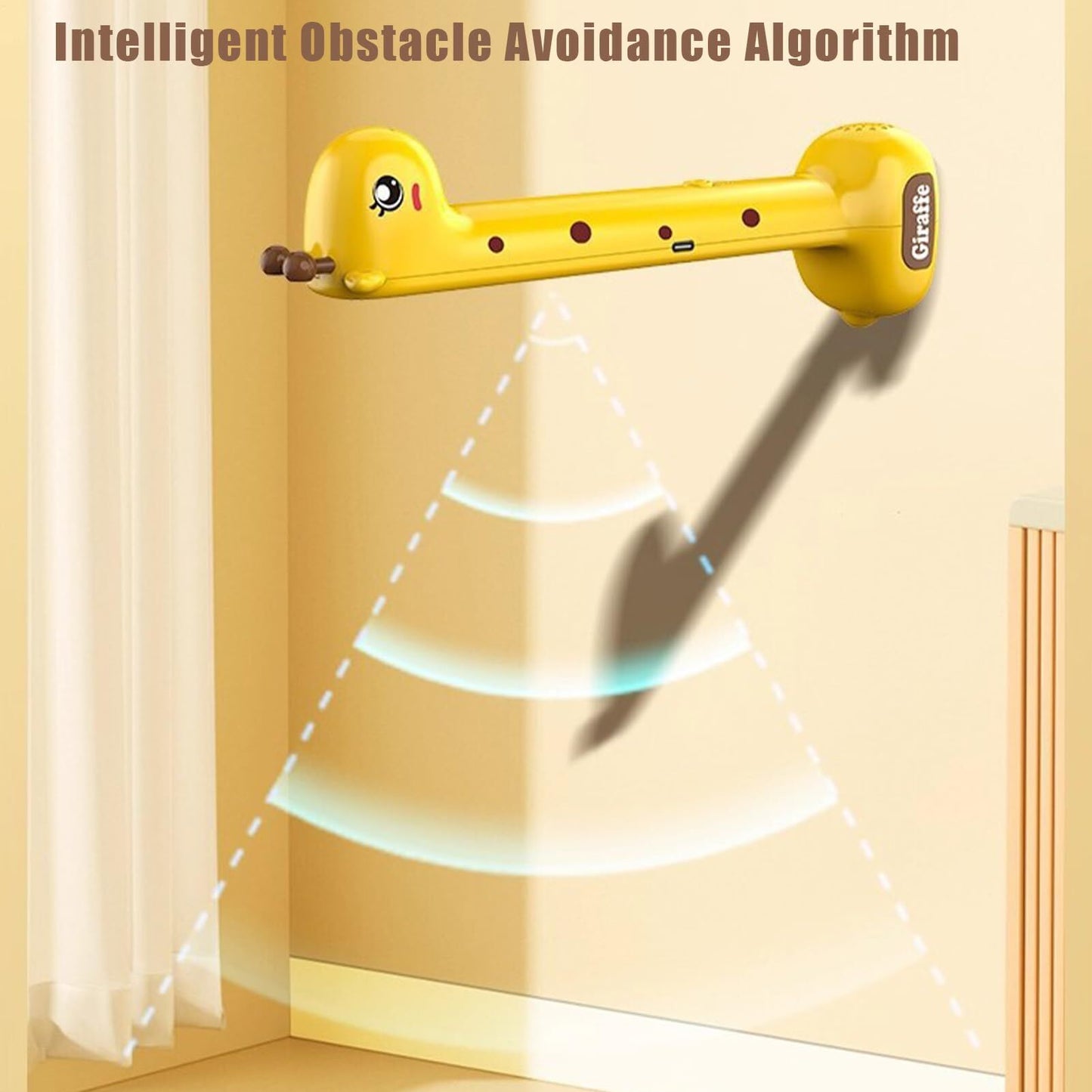 Giraffe Ultrasonic Height Tracker for Kids – Fun Wall-Mounted Growth Measuring Device for Home, Daycare & Pediatric Clinic (Yellow) - Image 8