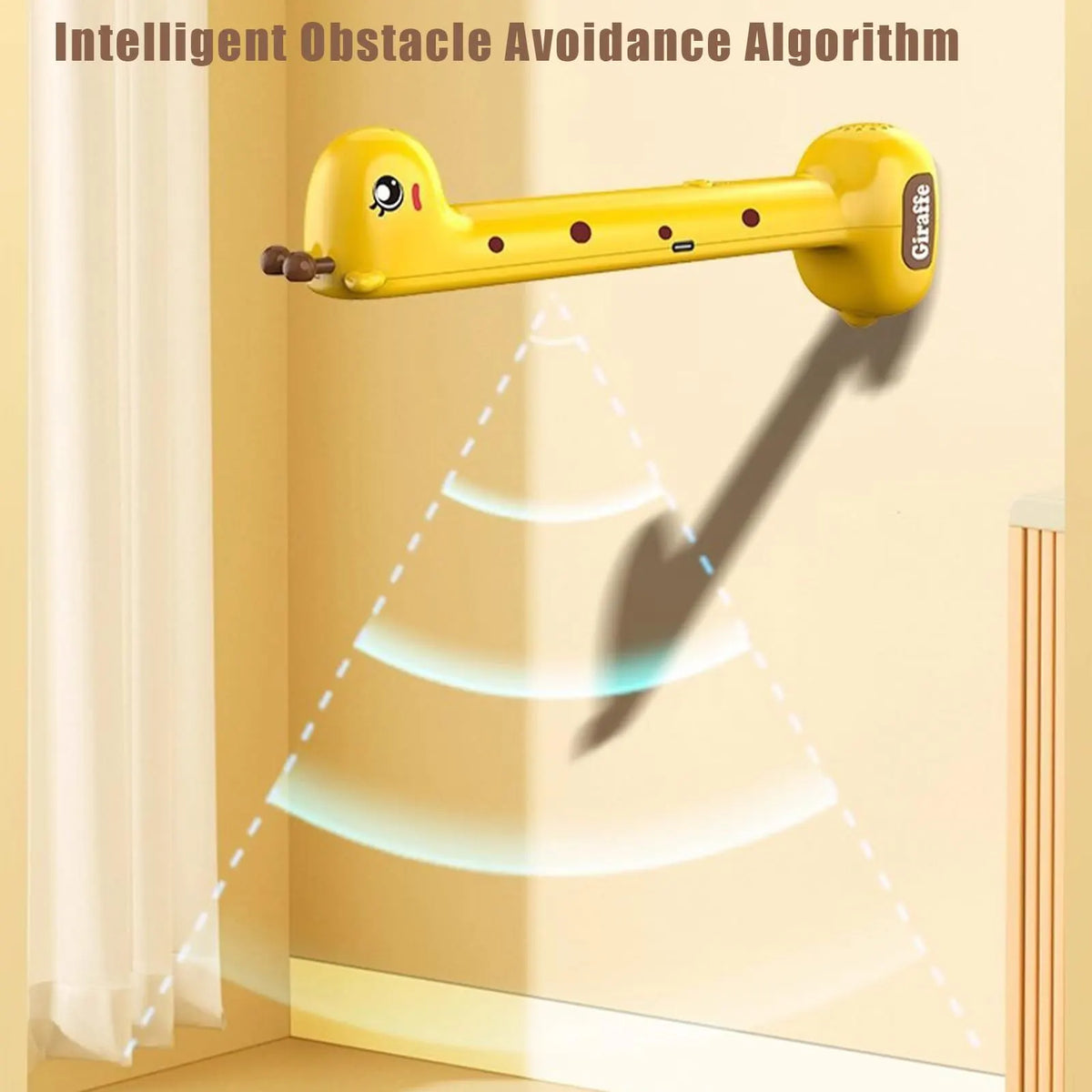 Giraffe Ultrasonic Height Tracker for Kids – Fun Wall-Mounted Growth Measuring Device for Home, Daycare & Pediatric Clinic (Yellow) - Image 8