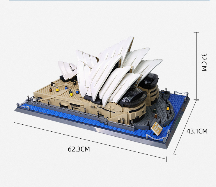 Sydney Opera House Mini Building Blocks Model – Iconic Architectural Masterpiece for Home Display, Gifts & Creative Play (White) | Other Architectural Models Available In-Store - Image 2