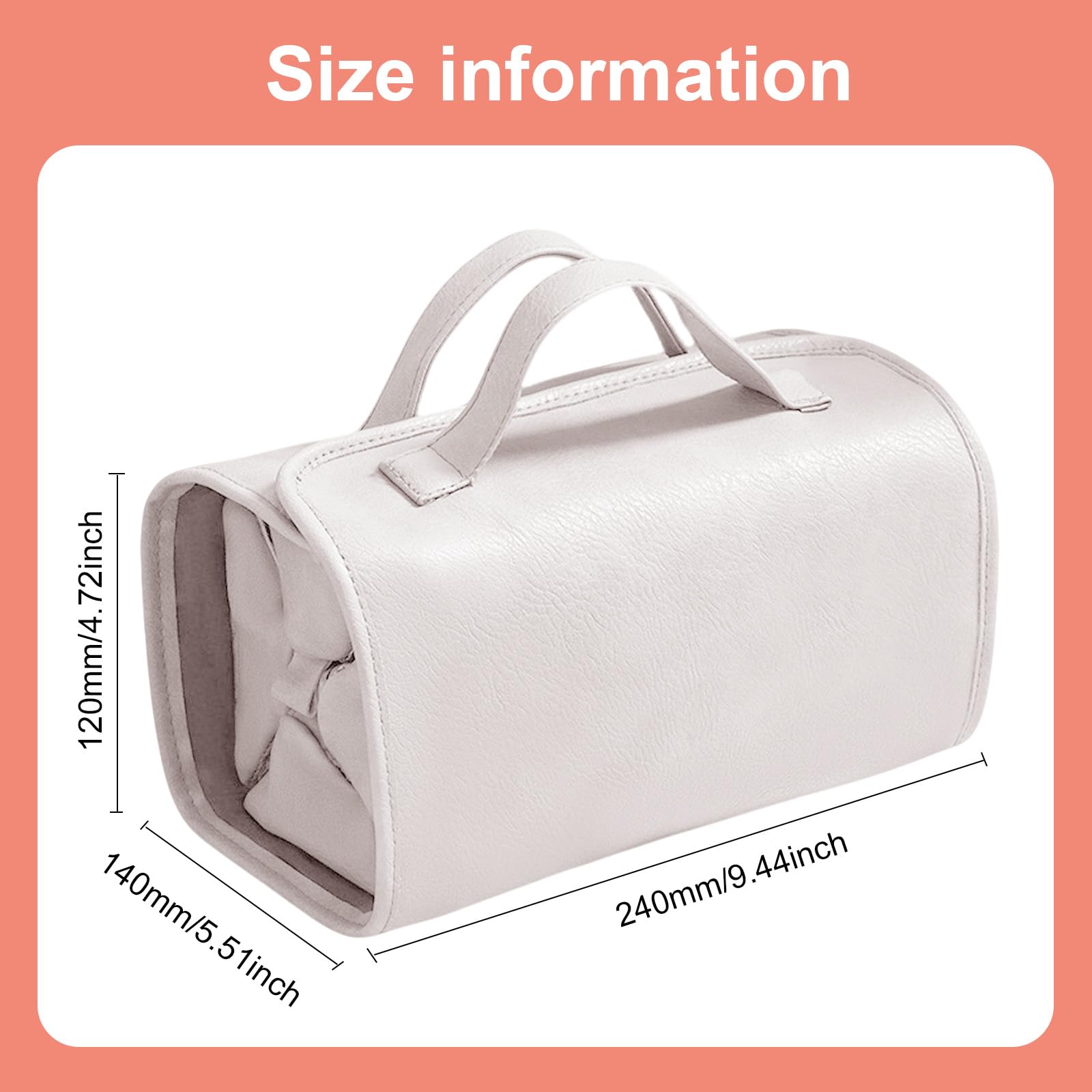 4-in-1 Expandable Makeup Bag with Removable Pockets – Waterproof Travel Cosmetic Organizer for Women, Large Capacity Vanity Case with Hanging Design (Pink) - Image 2