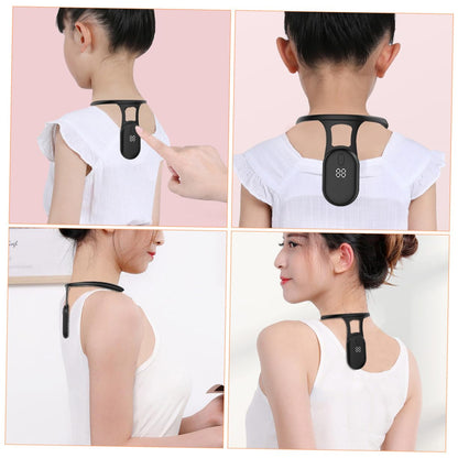 Smart Posture Corrector with Vibration Reminder – Neck-Worn Back Posture Trainer for Kids & Teens, Anti-Curved Back Device with Digital Display (Black) - Image 4