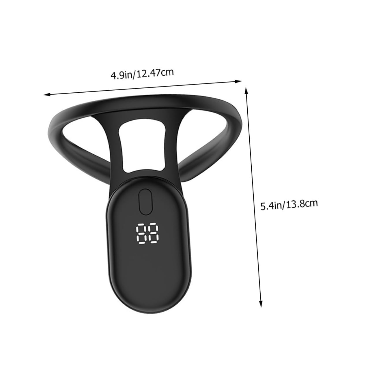 Smart Posture Corrector with Vibration Reminder – Neck-Worn Back Posture Trainer for Kids & Teens, Anti-Curved Back Device with Digital Display (Black) - Image 9