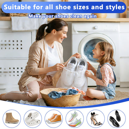 2-Pack Reusable Shoe Washing Machine Bag – White Protective Laundry Bag for All Shoes, Anti-Deformation & Deep Clean with Zipper Lock (Yellow) - Image 7