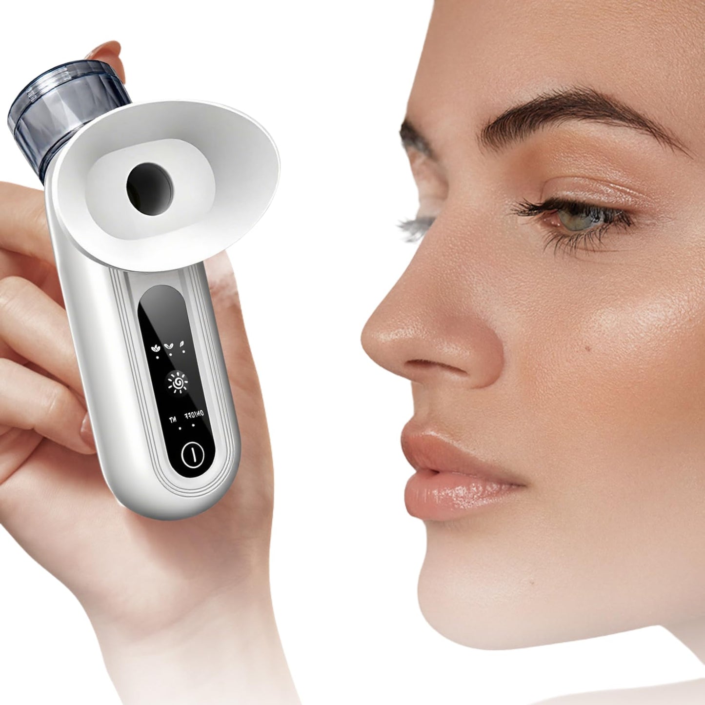 Portable Eye Mist Sprayer with Warm Steam & Nano Spray – Compact Facial Hydration Device for Daily Eye & Skin Care (White) - Image 7