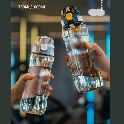 Portable Sport Water Bottle with Handle – Large Capacity Fitness Water Bottle for Gym, Hiking, Cycling, Outdoor Use – BPA-Free & Leak-Proof (Gray,1000ml) - Image 2