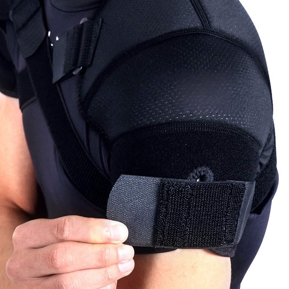 Black Dual Shoulder Support Brace with Adjustable Cross Straps – Neoprene Padding, Breathable Compression Sleeve for Joint Protection and Posture Correction (3XL)