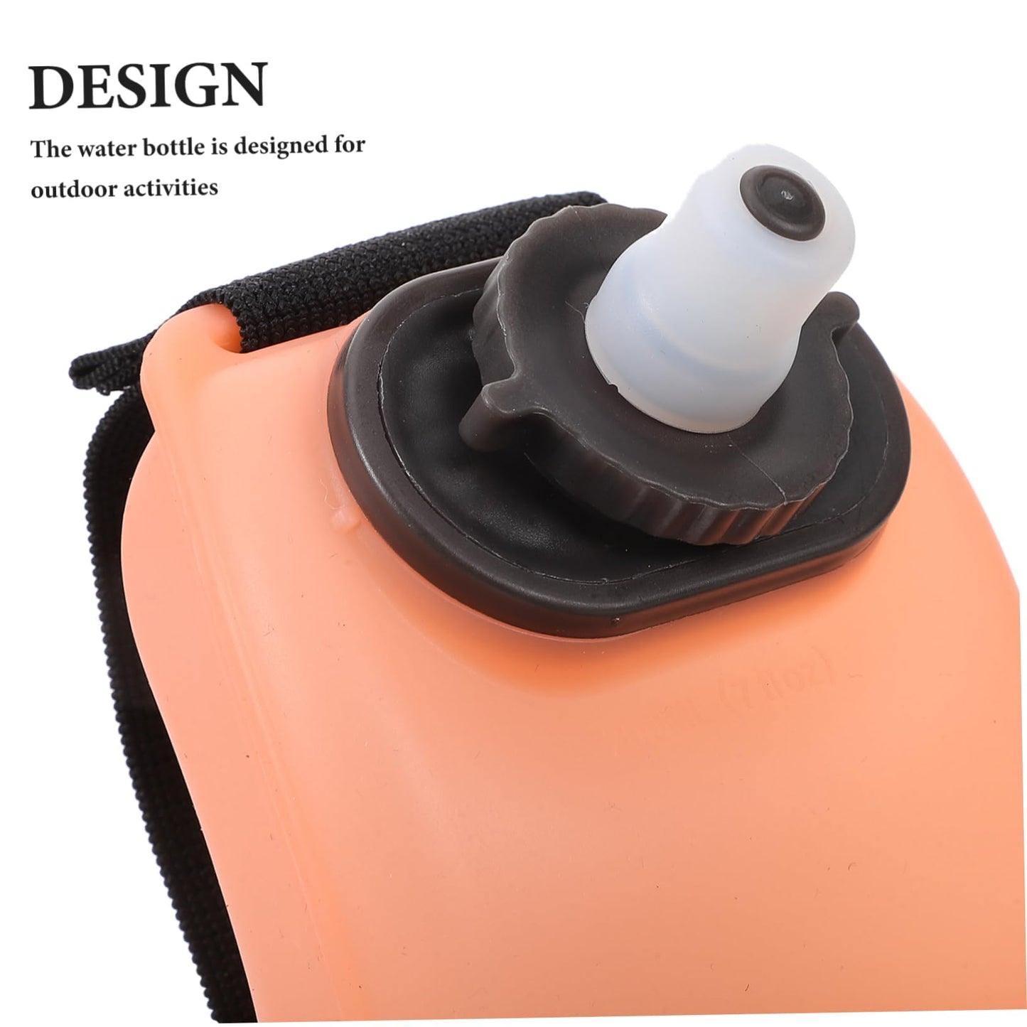 Wrist Water Bottle 7oz Hydration Flask – Hands-Free Leak-Proof Silicone Drink Container for Running, Cycling, Hiking & Fitness Training (Orange) - Image 5