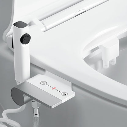 Bidet Toilet Attachment with Handheld Sprayer – Dual Nozzle for Pregnant Women, Postpartum Care & Elderly, Non-Electric Cold Water Bidet, Slim Under-Seat Fit (White)