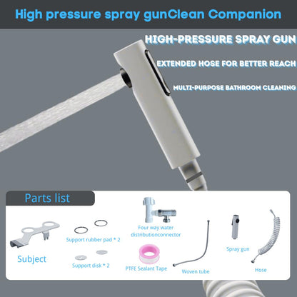 Bidet Toilet Attachment with Handheld Sprayer – Dual Nozzle for Pregnant Women, Postpartum Care & Elderly, Non-Electric Cold Water Bidet, Slim Under-Seat Fit (White) - Image 2