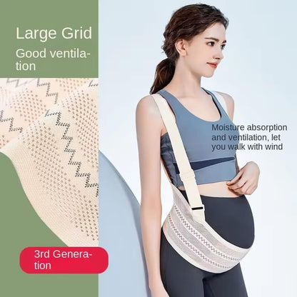 Maternity Belly Support Band for Waist 96-110cm – Adjustable Prenatal Abdominal Brace with Breathable Mesh Fabric and Heart-Shaped Cushion Pad, Lightweight Pregnancy Waist Belt for Daily Comfort (Pink,XL)  - Image 6