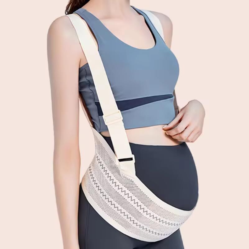 Maternity Belly Support Band for Waist 106-120cm – Adjustable Prenatal Abdominal Brace with Breathable Mesh Fabric and Heart-Shaped Cushion Pad, Lightweight Pregnancy Waist Belt for Daily Comfort (Pink,XXL)  - Image 2