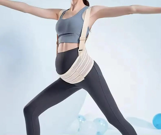 Maternity Belly Support Band for Waist 80-102cm – Adjustable Prenatal Abdominal Brace with Breathable Mesh Fabric and Heart-Shaped Cushion Pad, Lightweight Pregnancy Waist Belt for Daily Comfort (Skin Color,L)  - Image 2