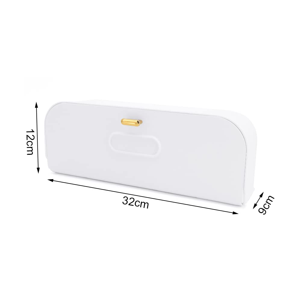 Wall-Mounted Drawer Organizer for Underwear & Socks – 1-Pack Stackable Storage Box with 5 Compartments and Adhesive Mounts (White) - Image 5