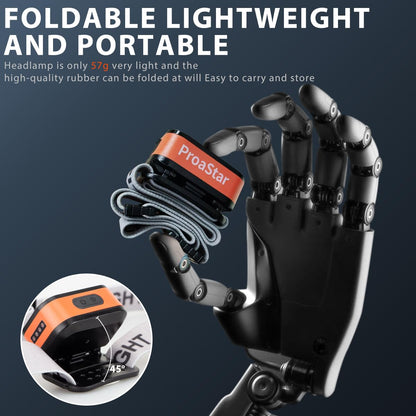 Rechargeable LED Headlamp with Motion Sensor & 6 Lighting Modes – Ultra-Bright Waterproof Headlight for Running, Camping, Hiking, Fishing, and Night Work (Grey) - Image 5