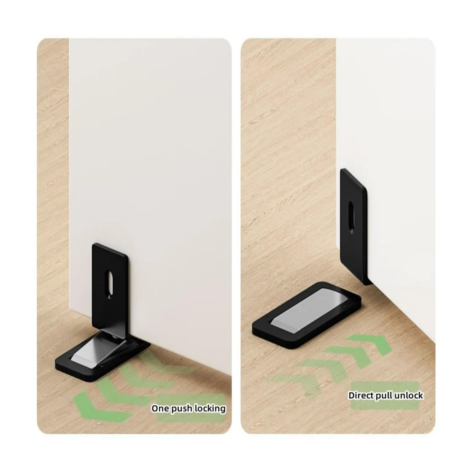 Ultra-Thin Magnetic Door Stopper – Self-Adhesive, Anti-Collision, Windproof, One-Push Locking, Discreet Design for Glass Doors (Steel Gray) - Image 3