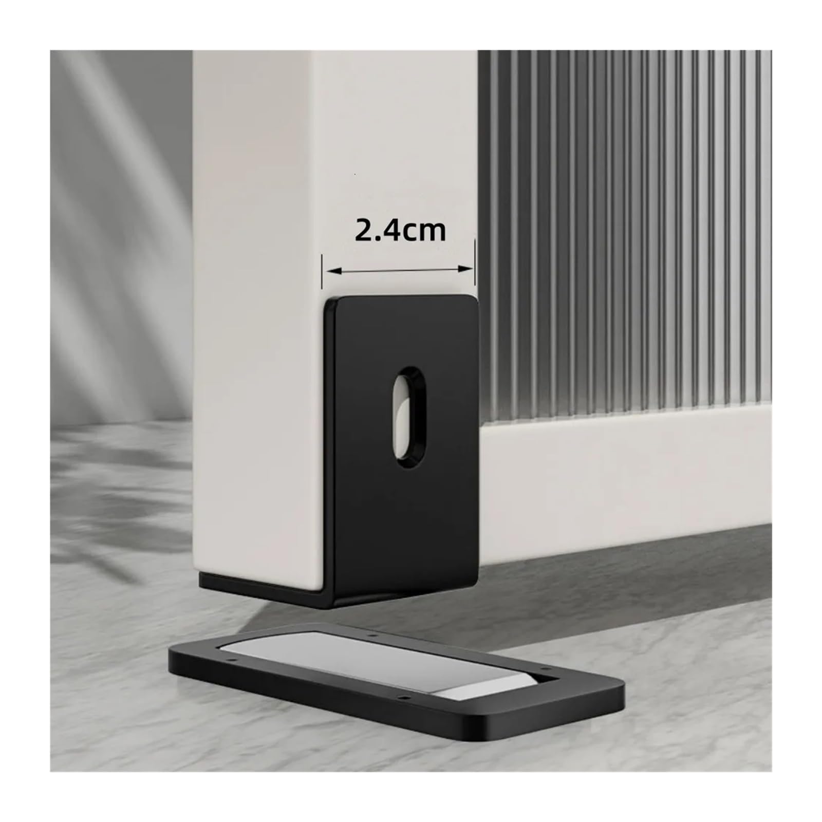 Ultra-Thin Magnetic Door Stopper – Self-Adhesive, Anti-Collision, Windproof, One-Push Locking, Discreet Design for Glass Doors (Grey) - Image 5
