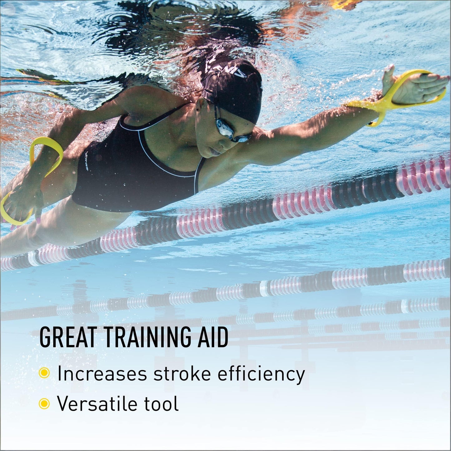 Swimming Forearm Fulcrum Trainer – Figure-8 Design for Early Vertical Forearm (EVF) Technique, Improves Stroke Efficiency & Reduces Shoulder Stress (Yellow,Adult) - Image 3