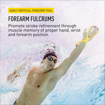 Swimming Forearm Fulcrum Trainer – Figure-8 Design for Early Vertical Forearm (EVF) Technique, Improves Stroke Efficiency & Reduces Shoulder Stress (Yellow,Junior) - Image 2