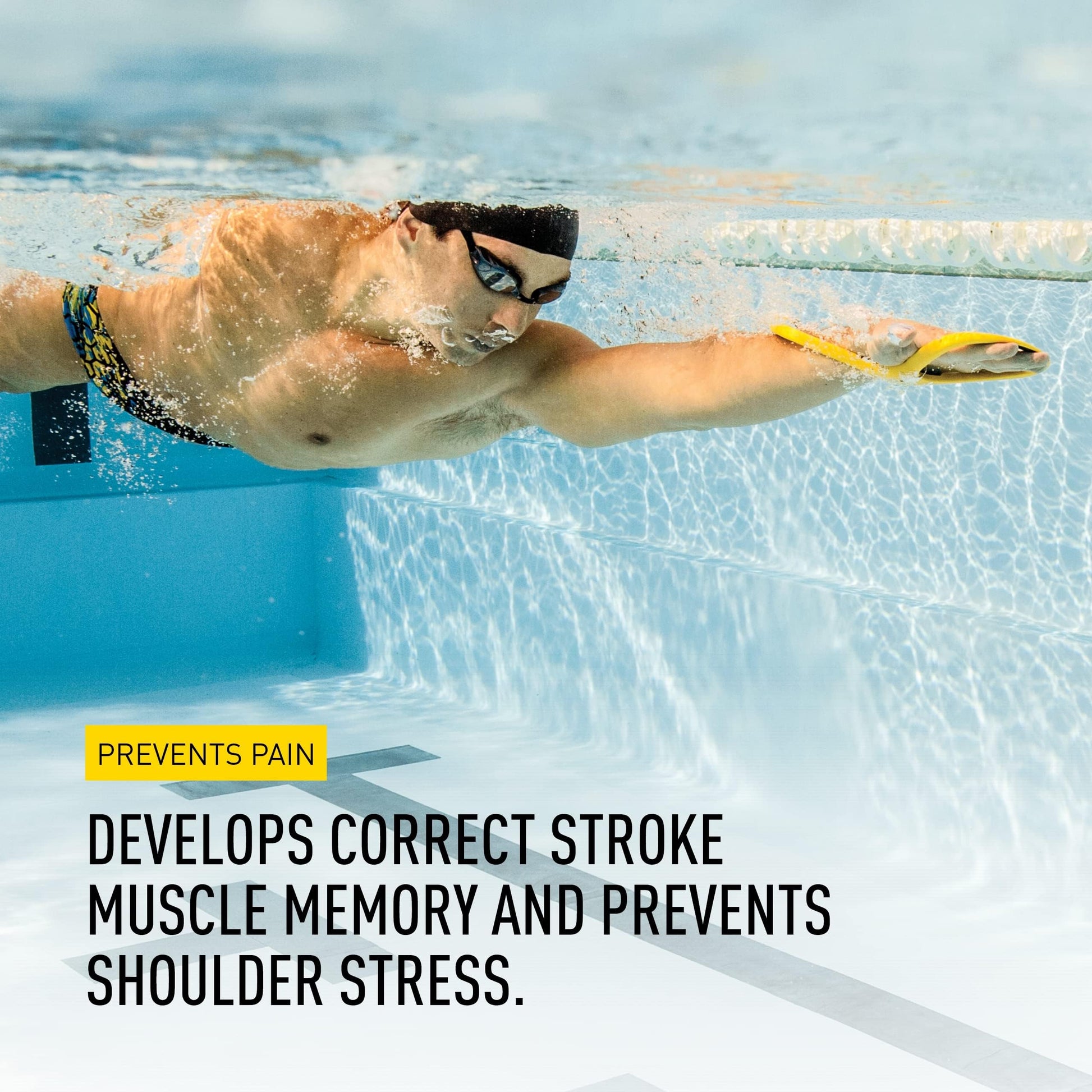 Swimming Forearm Fulcrum Trainer – Figure-8 Design for Early Vertical Forearm (EVF) Technique, Improves Stroke Efficiency & Reduces Shoulder Stress (Yellow,Junior) - Image 6