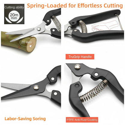 Heavy-Duty 5-Piece Gardening Tool Set – 3 Pruning Shears & 2 Folding Saws, Stainless Steel Blades, Ergonomic Handles, Compact Storage – Ideal for Trees, Shrubs, Camping, and Gift-Giving - Image 5