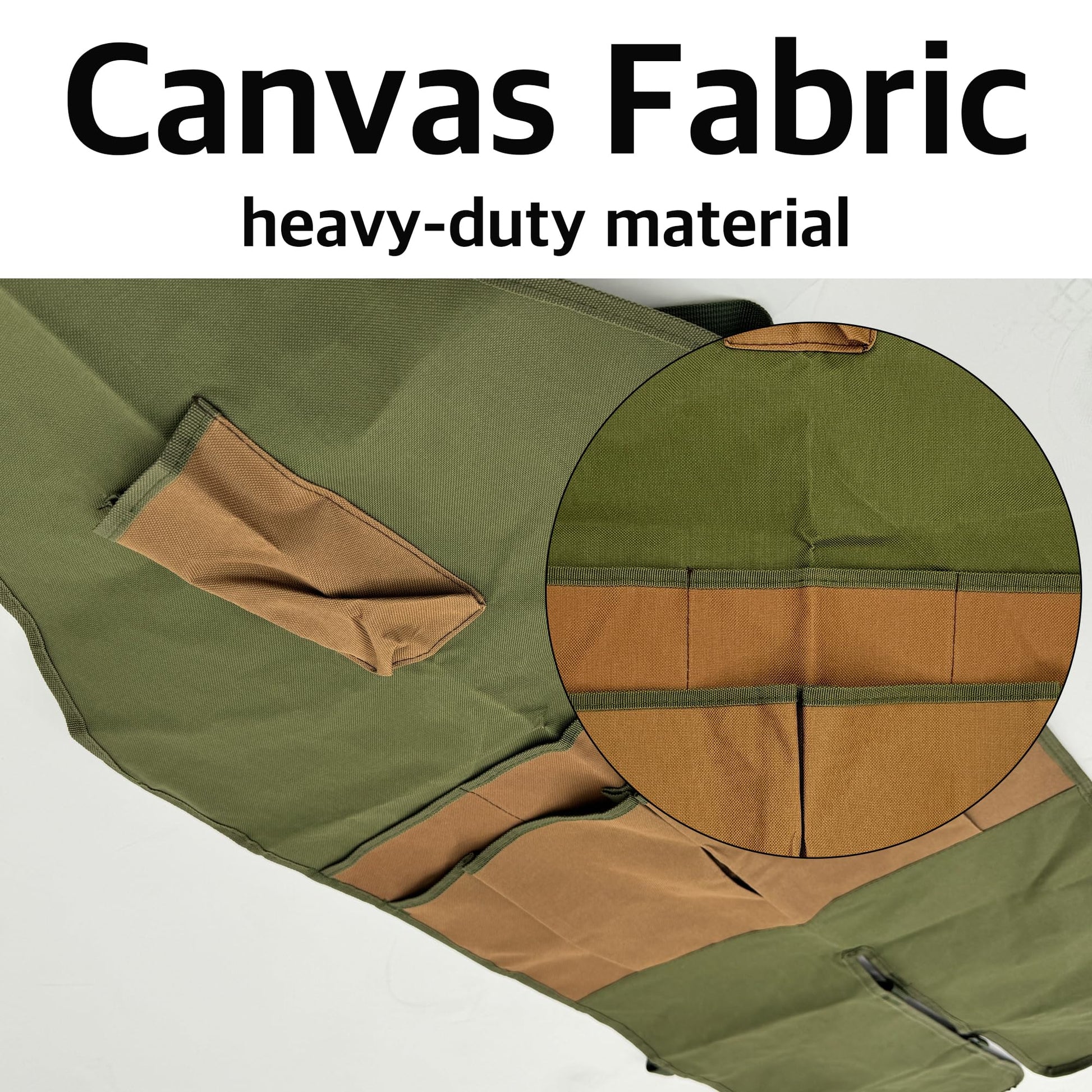 Heavy-Duty Canvas Garden Apron with Pockets & Adjustable Straps – Waterproof Long Apron for Outdoor Work, Farming, BBQ, and Gardening (Green) - Image 6