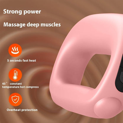 Portable Heated Fascia Ring Massager with 5-Speed Vibration & USB-C Charging – Deep Tissue Muscle Relief for Neck, Back, and Shoulders (Pink) | Other Colors Available In-Store - Image 4