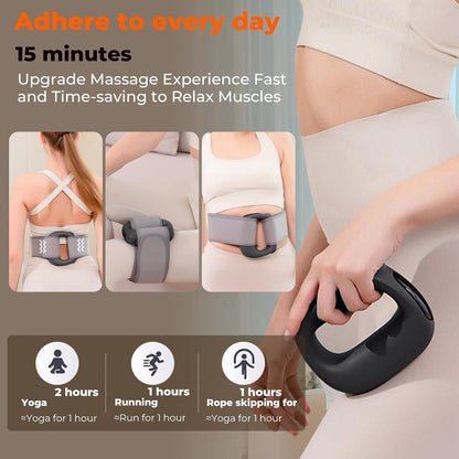 Portable Heated Fascia Ring Massager with 5-Speed Vibration & USB-C Charging – Deep Tissue Muscle Relief for Neck, Back, and Shoulders (Black) | Other Colors Available In-Store - Image 5