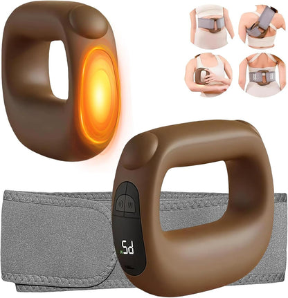 Portable Heated Fascia Ring Massager with 5-Speed Vibration & USB-C Charging – Deep Tissue Muscle Relief for Neck, Back, and Shoulders (Pink) | Other Colors Available In-Store