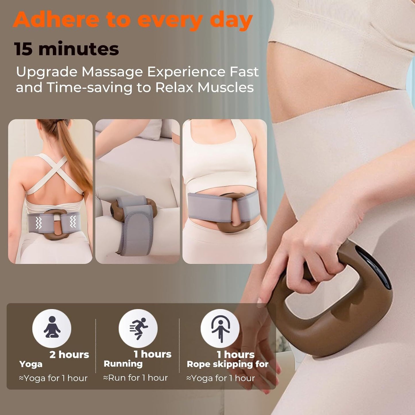 Portable Heated Fascia Ring Massager with 5-Speed Vibration & USB-C Charging – Deep Tissue Muscle Relief for Neck, Back, and Shoulders (Pink) | Other Colors Available In-Store - Image 5