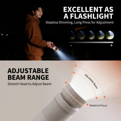 Foldable Outdoor Camping Light with Dual Brightness Modes – Rechargeable Red LED Tent Lamp, IP65 Waterproof, Magnetic Base & Adjustable Neck for Hiking and Emergency Use (Red) - Image 6