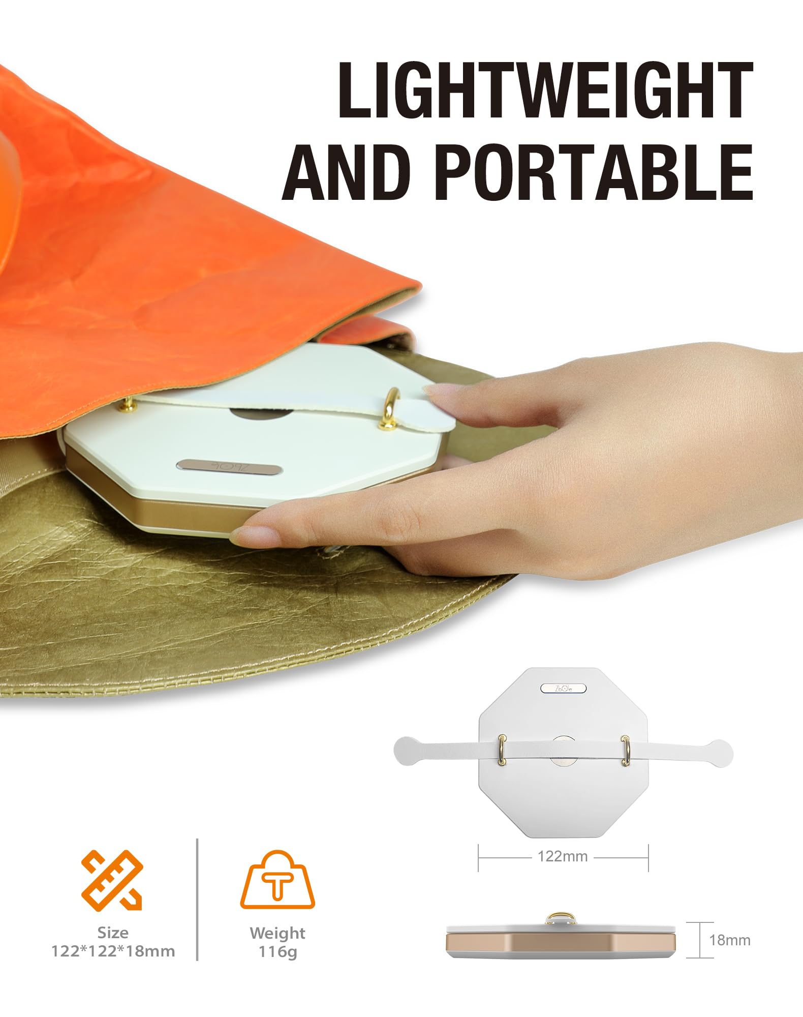 Foldable Rotating Table Lamp with Touch Control – Portable LED Desk Light for Home, Camping & Gifts, Adjustable Height & Warm Glow (White) - Image 6