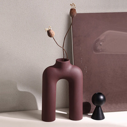Tubular Letter Vase Set（3-Piece ） – Modern Ceramic Decor for Living Room, Dining Table & TV Stand | Other Luxury Styles Available in Store - Image 4