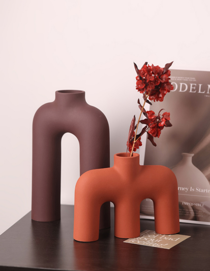 Tubular Letter Vase Set（3-Piece ） – Modern Ceramic Decor for Living Room, Dining Table & TV Stand | Other Luxury Styles Available in Store - Image 7
