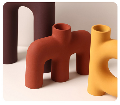 Tubular Letter Vase Set（3-Piece ） – Modern Ceramic Decor for Living Room, Dining Table & TV Stand | Other Luxury Styles Available in Store - Image 8