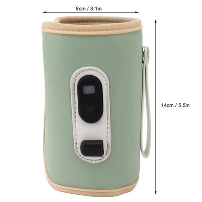USB Baby Bottle Warmer – Portable Digital Milk Heater with 5-Temperature Settings, Rechargeable and Waterproof for Travel and Home Use (Green) - Image 5