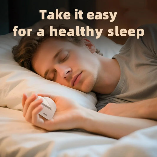 White Handheld Sleep Aid Device: Smart Relaxation Tool with Dual Modes & LED Display – Portable Stress Relief for Adults & Seniors - Image 3