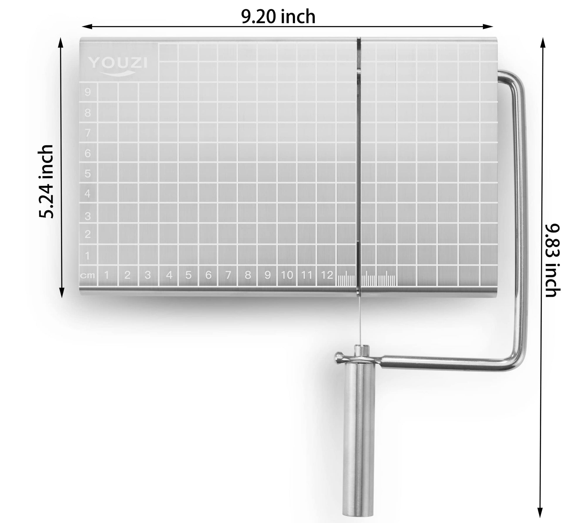 Stainless Steel Cheese Slicer with 10 Replacement Wires – Precision Grid Cutting Board, Ergonomic Handle, Easy to Clean – Ideal for Butter, Cake, Soft Cheese (Silver) - Image 2
