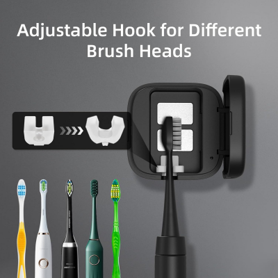 Portable UV-C Toothbrush Sterilizer with Auto-Disinfection & Heating – Magnetic Wall Mountable Brush Cover for Home and Travel (Black) | Other Colors Available In-Store - Image 4