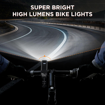 Ultra-Bright 1200 Lumen Bike Light Set with USB Rechargeable Headlight & Tail Light – IP65 Waterproof Cycling Lamp for Night Riding (Black)  - Image 2
