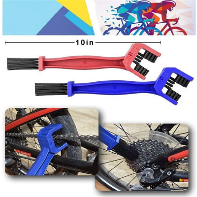9-Piece Bike Cleaning Kit – Chain Cleaner, Tire Brush, Frame Scrubber, Gear Brush, Microfiber Glove for Mountain, Road, BMX Bikes (Yellow-Orange) - Image 7