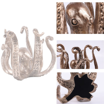 Multi-Functional Octopus Sculpture – Decorative Resin Cup Holder & Jewelry Organizer, Unique Home Accent for Living Room, Office, or Desk (Bronze) - Image 6